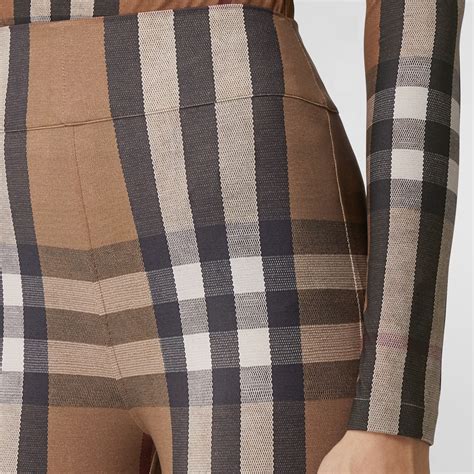 burberry leggings xl|check trim stretch jersey leggings.